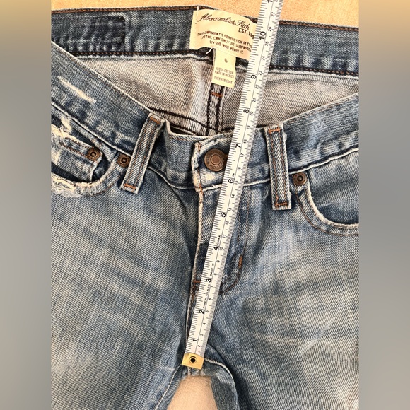 A&F Distressed Y2K Abercrombie & Fitch Jeans Size 0 Cotton Vintage - Picture 8 of 10